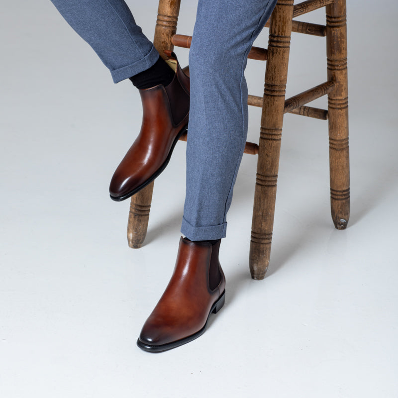 Men Chelsea Boot Mens Pointed Toe Dress Boots Harry Chelsea Boot Brown GREYWALK Men Chelsea Boot Mens Pointed Toe Dress Boots Harry Chelsea Boot Brown GREYWALK
