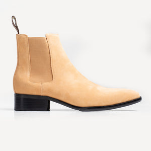 Byron High Heel Boot - Suede Beige