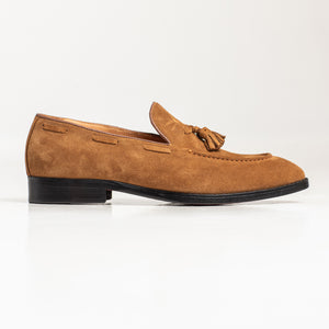 Beaver Tassel Loafer - Suede Brown