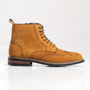 Perkin Laced up Suede Ankle Boots - Brown