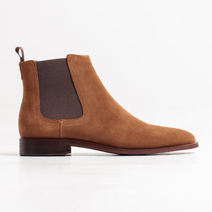 Saddle Suede Chelsea Boot - Camel